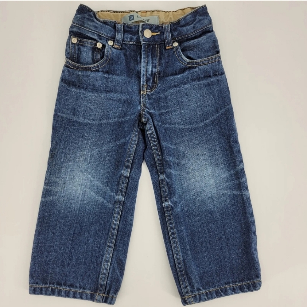 Gap Baby Toddler Jeans Size 2T Distressed Loose Fit Denim Adjustable Waist